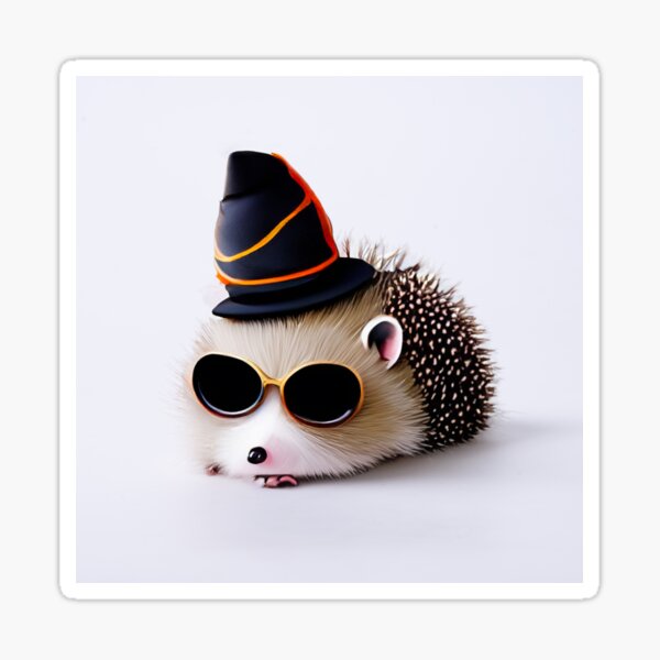 Hedgehog go Halloween. Sticker