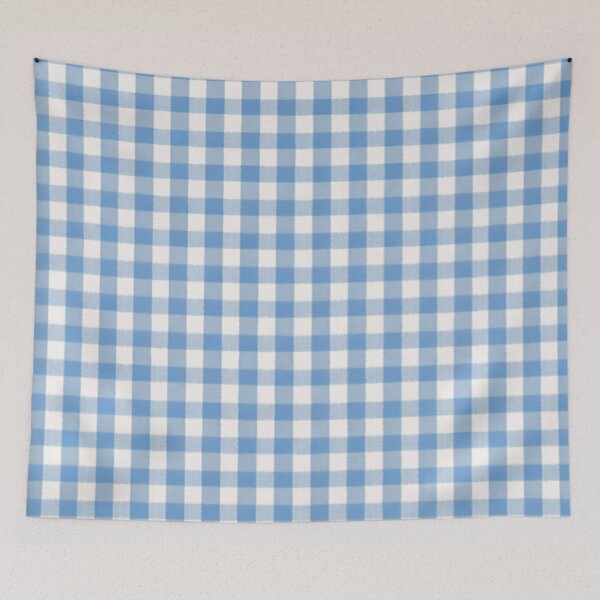 Item preview, Light blue gingham fabric designed and sold by adinajoline.