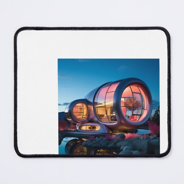 Item preview, a futuristic house is lit up at night designed and sold by Dark Fantasy Store.