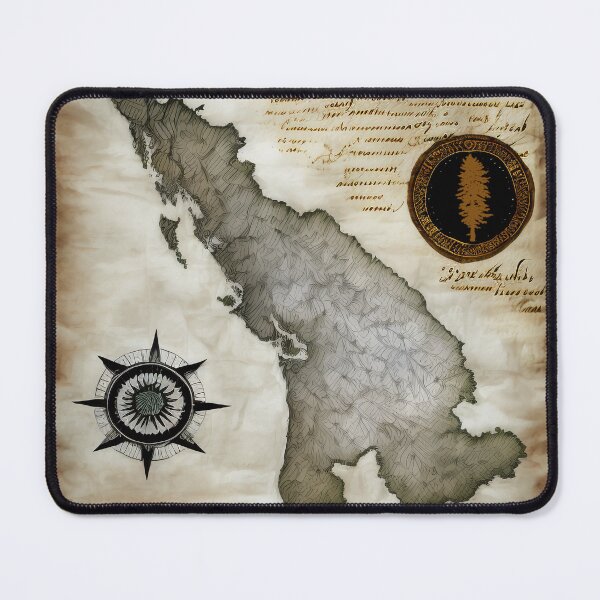Item preview, Cascadia Antique Map designed and sold by popkulturniy.