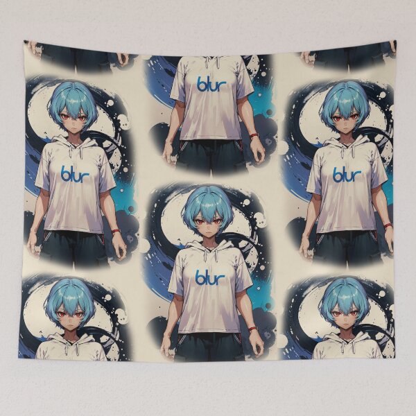 Item preview, Blue hair designed and sold by HazeAnime.