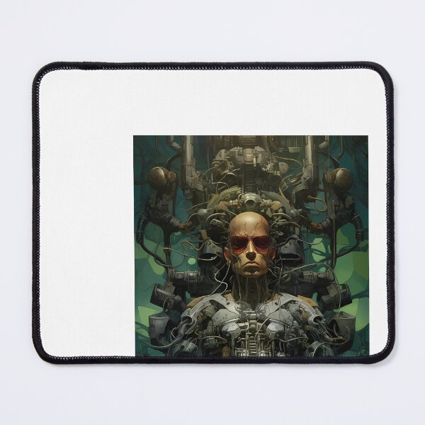 Item preview, a man sitting on top of a chair covered in lots of wires designed and sold by Dark Fantasy Store.