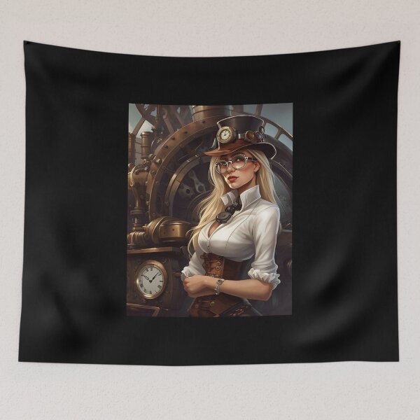 Artikelvorschau, Blonde Steampunk-Frau graphisch entworfen und verkauft von Nobleeannon.