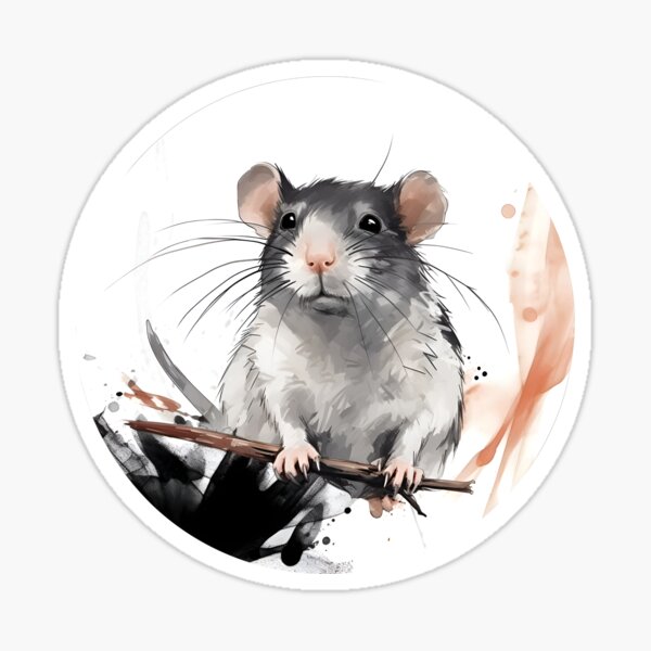 Artikel-Vorschau von Zwölf chinesische Tierkreiszeichen - Ratte, designt und verkauft von 良心創作.