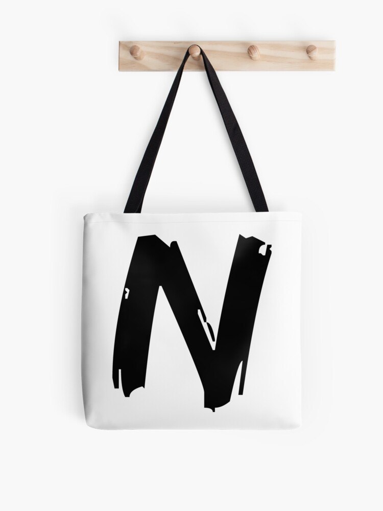 N Brush Style Capital Letter Initial T Shirt Modern Minimalist Font Logo Typeface Lettering Typography Monogram Tee Tote Bag By Prezziefactory Redbubble