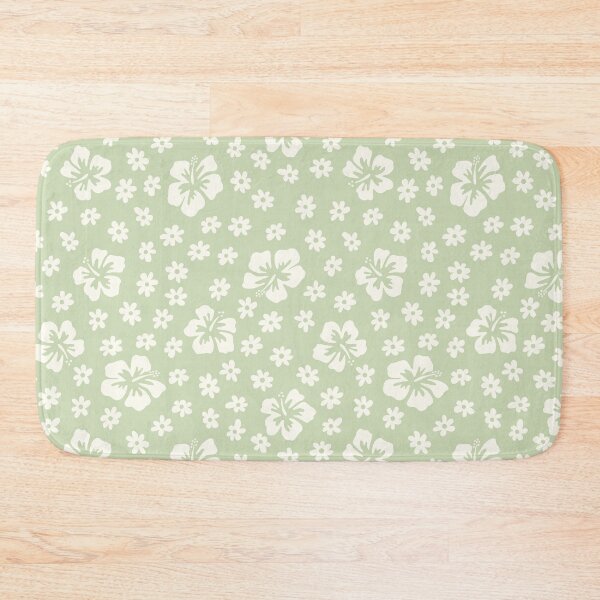 Item preview, sage green hibiscus mini flowers tropical aloha Hawaii coconut girl aesthetic iPhone case designed and sold by blomastudios.