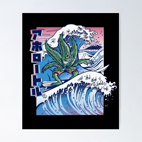 Item preview, Surfing Weed Leaf in japanese Style designed and sold by Mesyo.