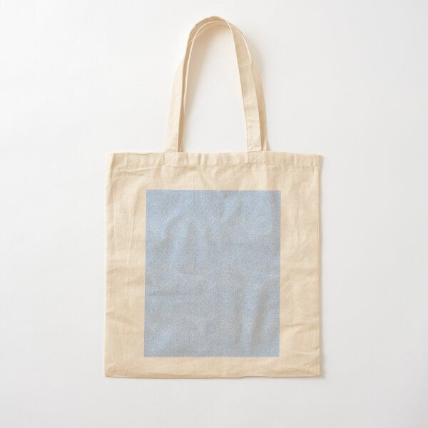 DesignerMim's Pastel Blue Mandala Pattern Cotton Tote Bag