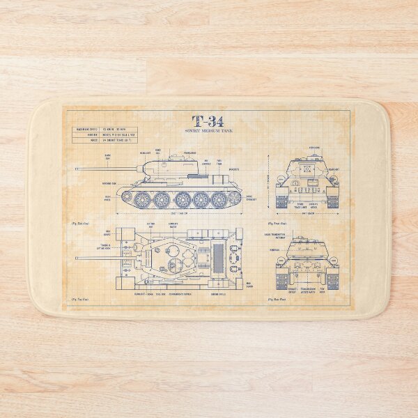Item preview, T34 Soviet Medium Tank (Old Blue Grid) designed and sold by BGALAXY.