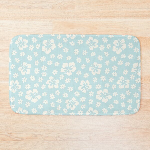 Item preview, pastel baby blue hibiscus mini flowers tropical aloha Hawaii coconut girl aesthetic iPhone case designed and sold by blomastudios.