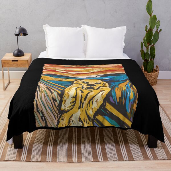 Item preview, Golden Retriever as "the scream" by edvard munch designed and sold by Mesyo.