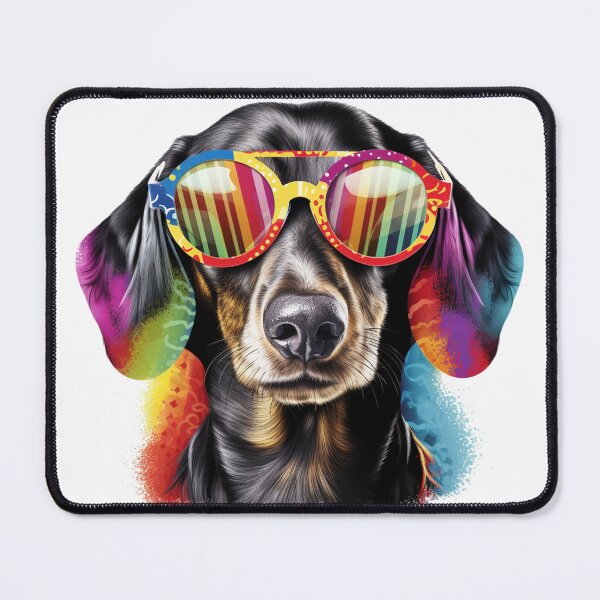 Item preview, Colourful Dachshund in sun glasses designed and sold by HeffDesigns.