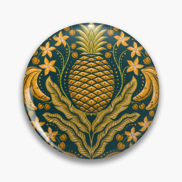 Item preview, Tropical fruit damask designed and sold by me-coco-design.