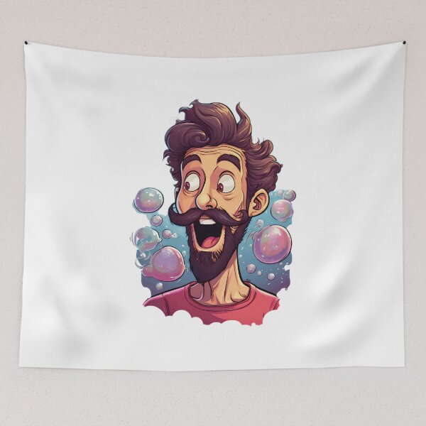 Item preview, Eat my bubbles, mans face cartoon designed and sold by Redjakkal.
