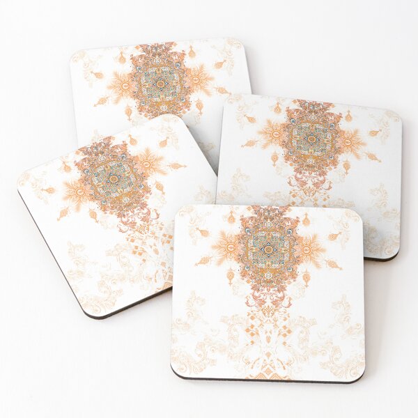 Item preview, gold medallion, gold print, yellow pattern designed and sold by mintdiamond21.