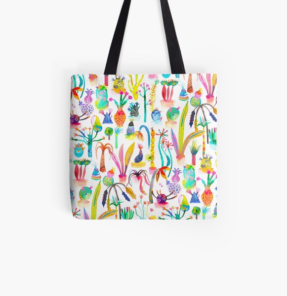 Lush and dreamy cacti garden All Over Print Tote Bag