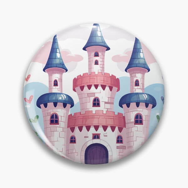 Item preview, Pink Castle Sticker designed and sold by ArtMotionFlow.