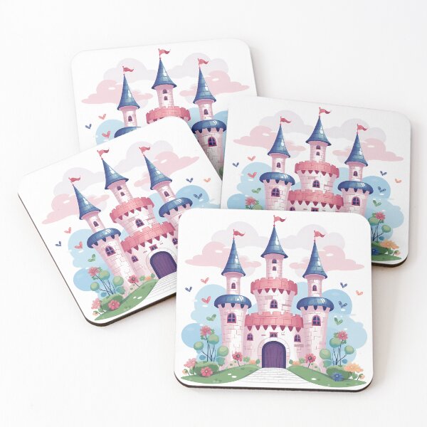 Item preview, Pink Castle Sticker designed and sold by ArtMotionFlow.