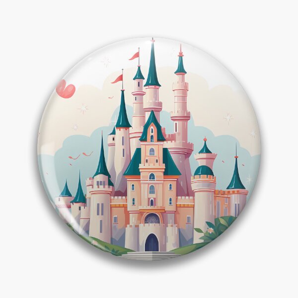 Item preview, Pink Castle Sticker designed and sold by ArtMotionFlow.