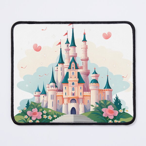 Item preview, Pink Castle Sticker designed and sold by ArtMotionFlow.