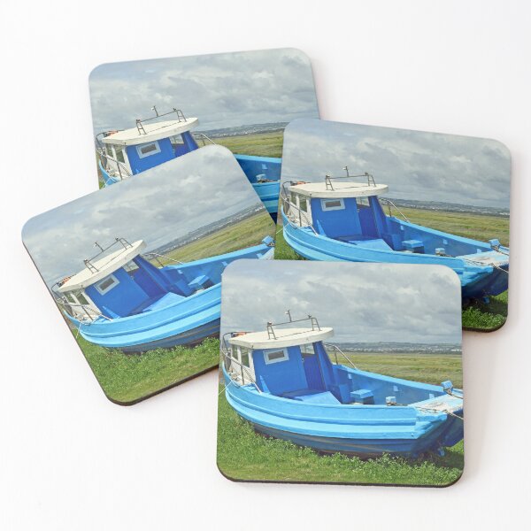 Item preview, Blue Boat on Estuary Penclawdd Gower South Wales designed and sold by Cameranick.