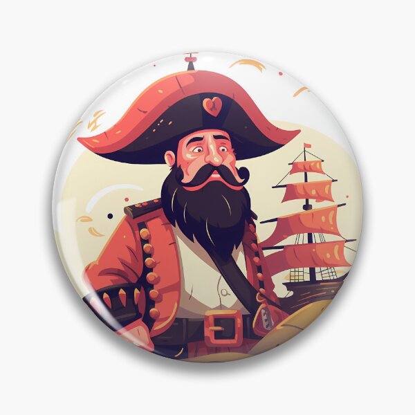 Item preview, Pirate Sticker designed and sold by ArtMotionFlow.