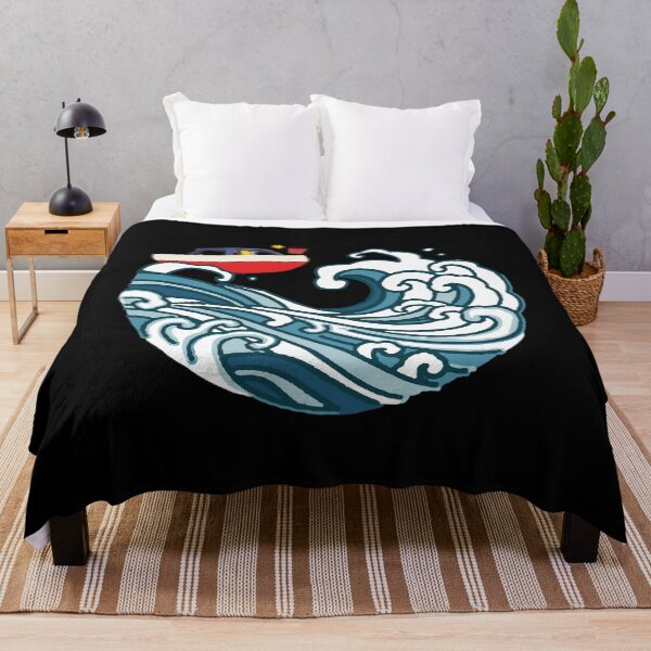 Item preview, boat on big wave designed and sold by nikkolgadnikh.