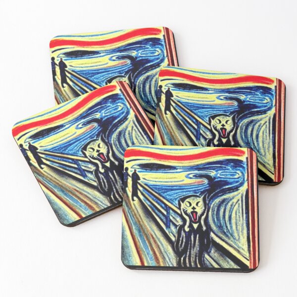 Item preview, Cat as "the scream" by edvard munch designed and sold by Mesyo.