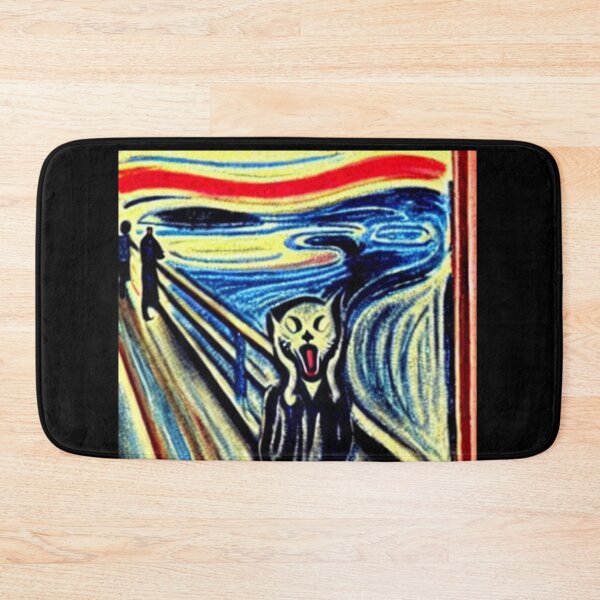 Item preview, Cat as "the scream" by edvard munch designed and sold by Mesyo.