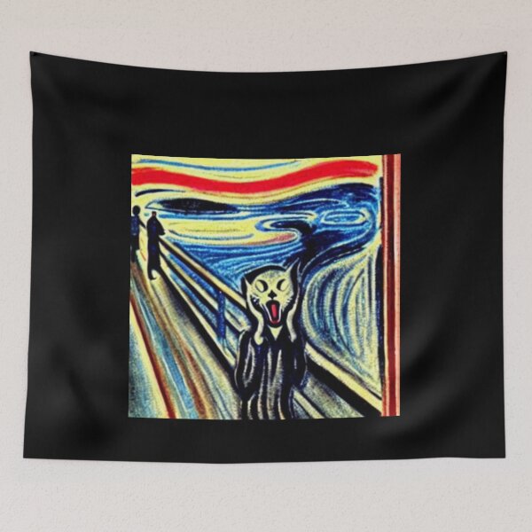 Item preview, Cat as "the scream" by edvard munch designed and sold by Mesyo.