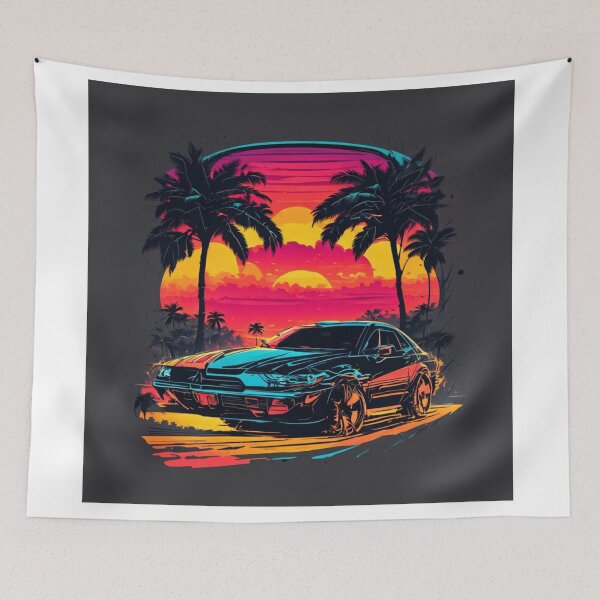 Item preview, Miami Street Dreams: Photorealistic Car T-Shirt Graphic Design designed and sold by RedArtG09.