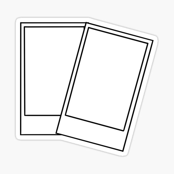 Two blank poloroid films Sticker