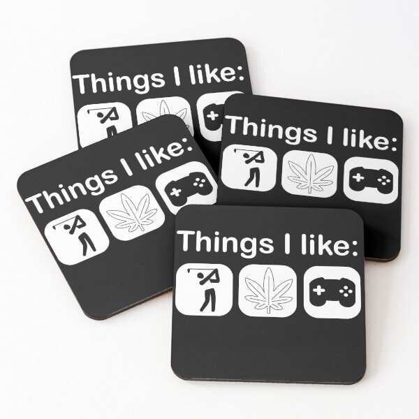 Item preview, Things I like: Golf, Weed, video games designed and sold by Mesyo.