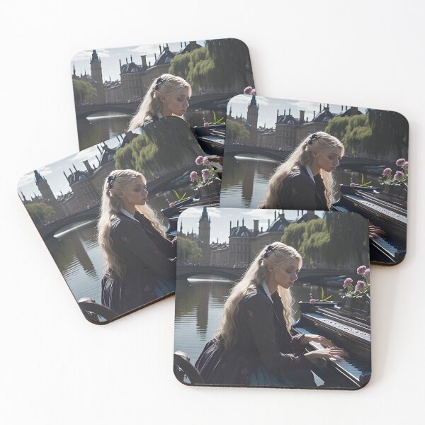 Item preview, Piano by the River | Victorian Serenity in Art designed and sold by BlareBlare.