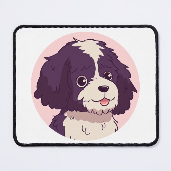 Item preview, Cute portuguese water dog cartoon illustration designed and sold by Yaragold.