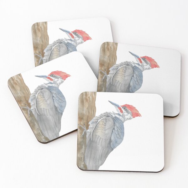 Item preview, Pileated woodpecker watercolor portrait designed and sold by L'Atelier Oranjade.