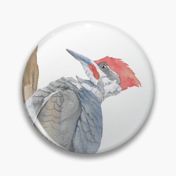 Item preview, Pileated woodpecker watercolor portrait designed and sold by L'Atelier Oranjade.