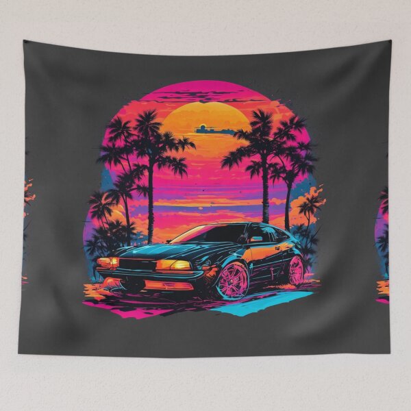 Item preview, Sunrise Ride: Highly Detailed Vector Car Design for Streetwear designed and sold by RedArtG09.