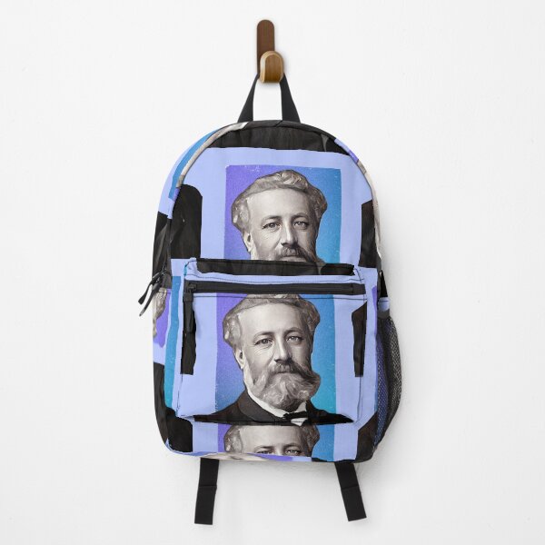 Item preview, French Writer Jules Verne - blue - illustration designed and sold by Litstoy.