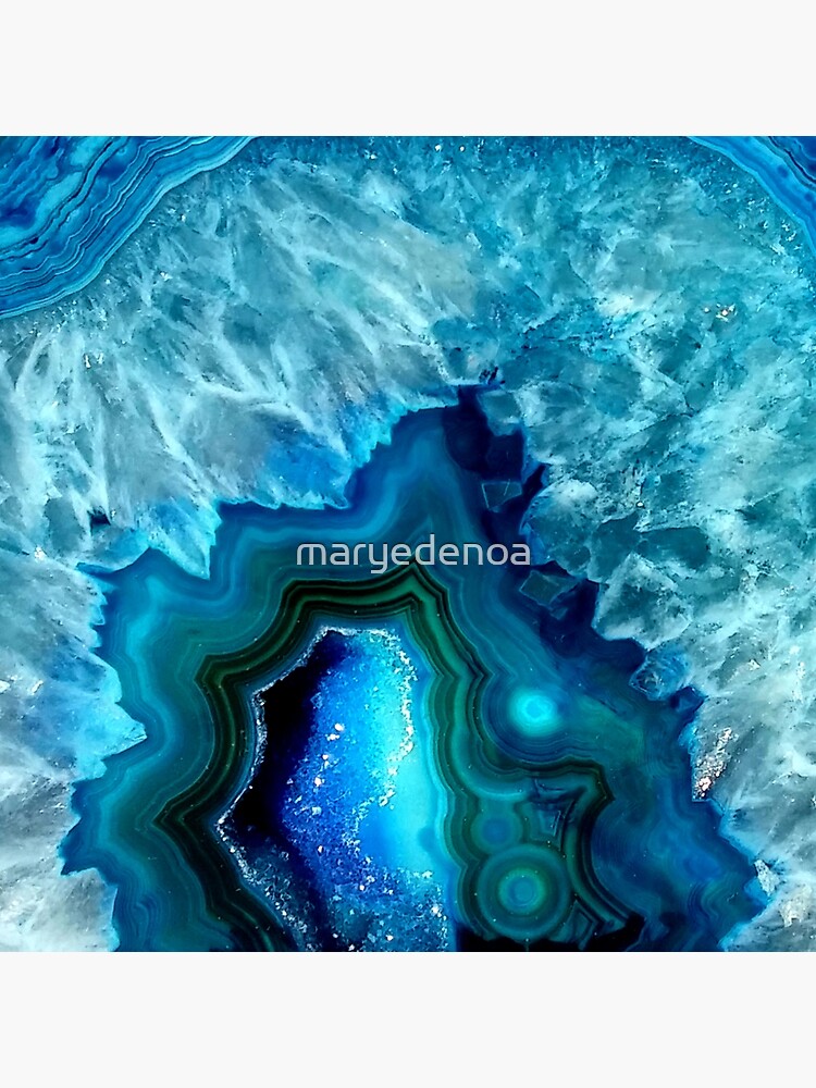 Teal Blue Agate by maryedenoa