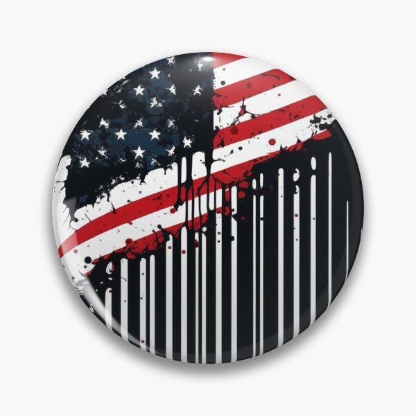 Item preview, American flag ink as barcode designed and sold by AndrewWorld.