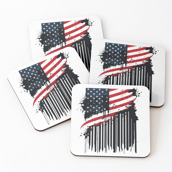 Item preview, American flag ink as barcode designed and sold by AndrewWorld.