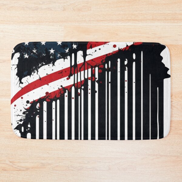 Item preview, American flag ink as barcode designed and sold by AndrewWorld.