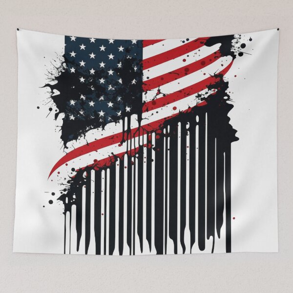 Item preview, American flag ink as barcode designed and sold by AndrewWorld.