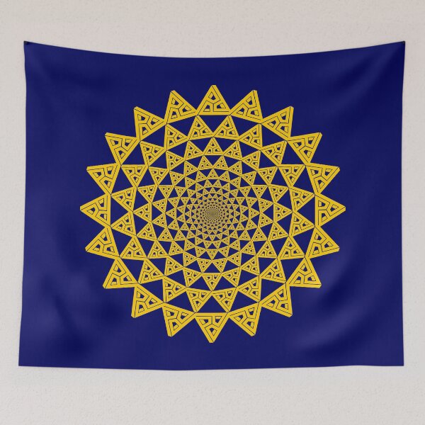 Item preview, Golden Vortex of Triangles designed and sold by Jeallan Designs.