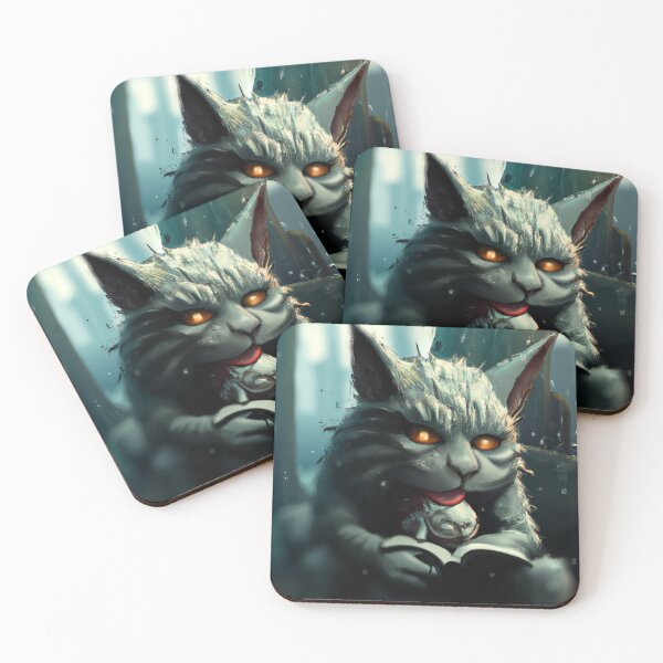 Item preview, Zombie cat reading a book designed and sold by kekprints.