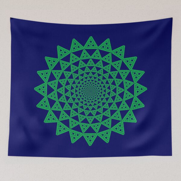 Item preview, Green Vortex of Triangles designed and sold by Jeallan Designs.