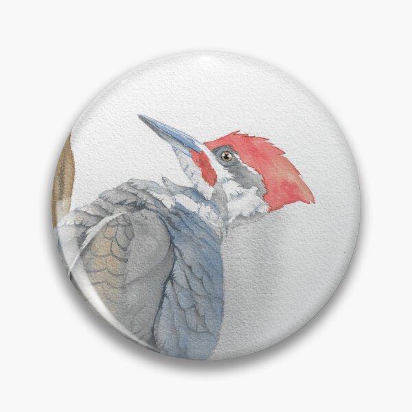 Item preview, Pileated woodpecker watercolor portrait 2 designed and sold by L'Atelier Oranjade.