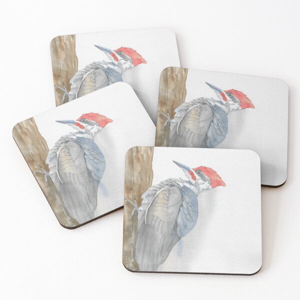 Item preview, Pileated woodpecker watercolor portrait 2 designed and sold by L'Atelier Oranjade.