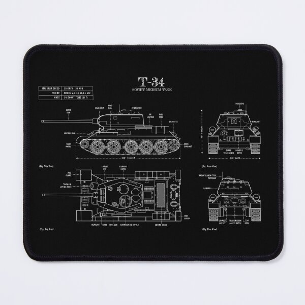 Item preview, T34 Soviet Medium Tank (White Stencil-No Background) designed and sold by BGALAXY.